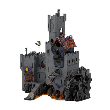 MOC - 173957 Dragon's Lake Castle Klemmbausteine - LesDiyLesDiy