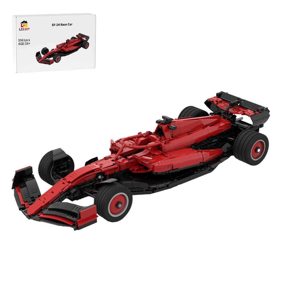 MOC - 175601 Ferrari F1 SF - 24 1:8 Scale Klemmbausteine - LesDiy - Klemmbausteine