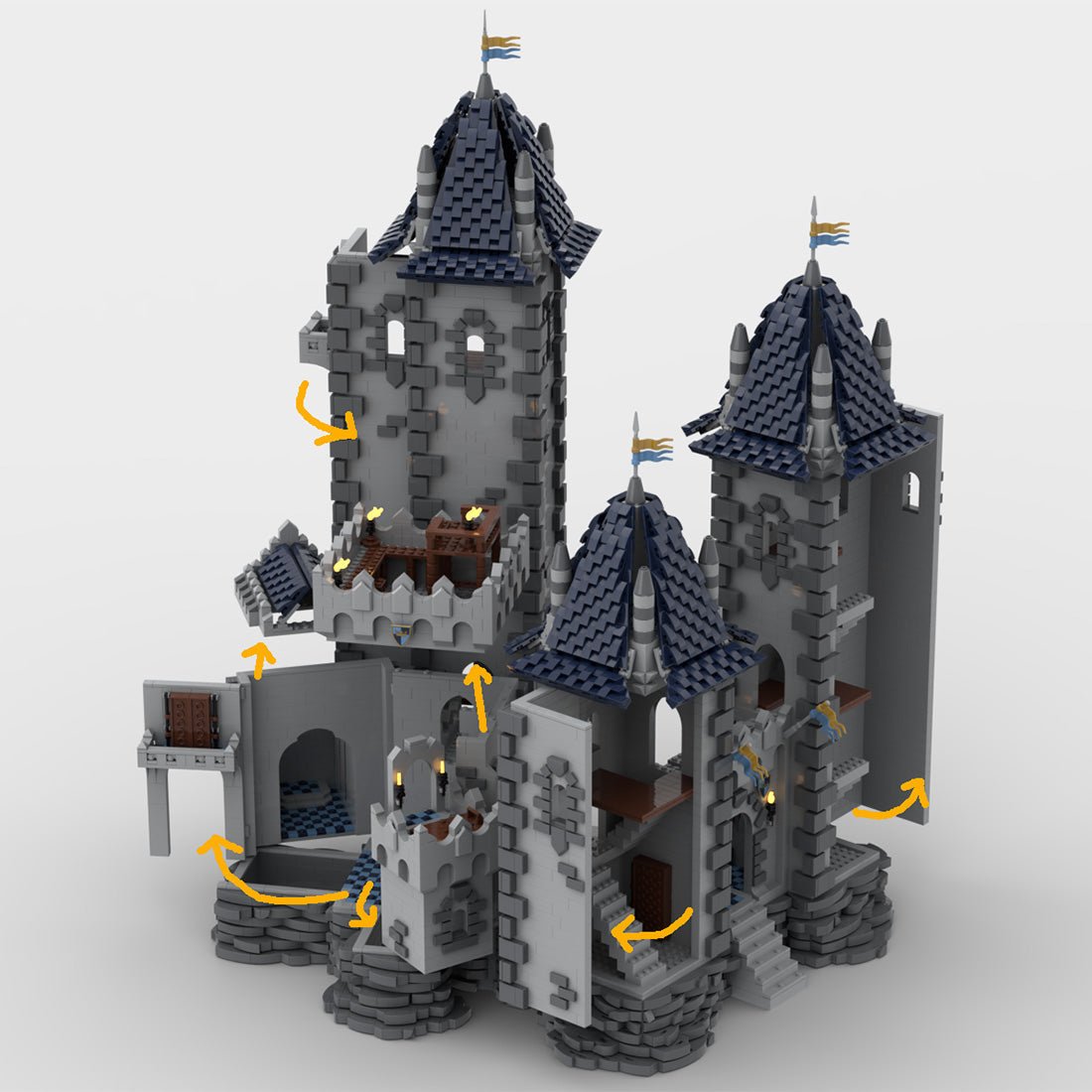 MOC - 176290 Castle de Trois Tours Klemmbausteine - LesDiyLesDiy