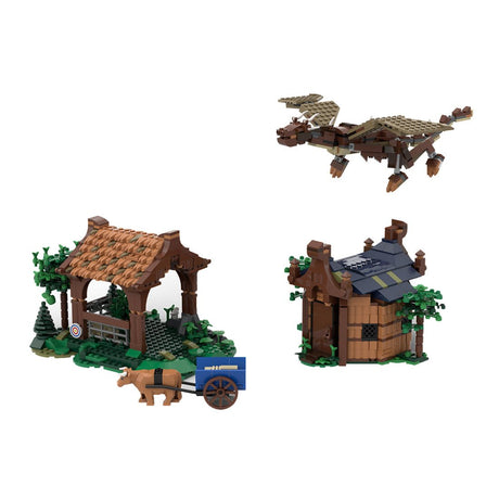 MOC - 176732 Medieval Castle Adventure - Dragon, Stables and Wizard's House Klemmbausteine - LesDiyLesDiy