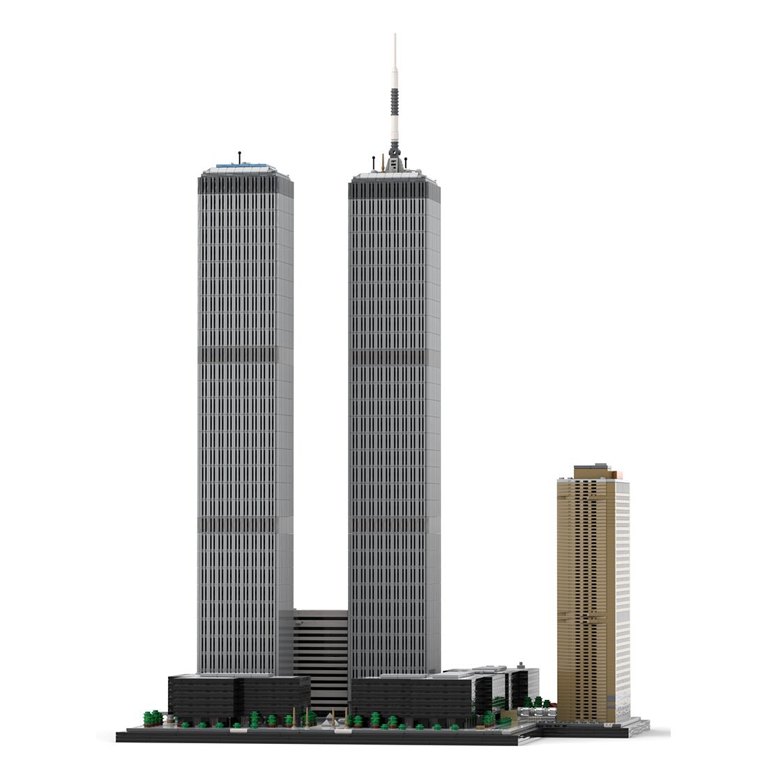 MOC - 177998 World Trade Center Complex im Maßstab 1:800 Klemmbausteine - LesDiyLesDiy