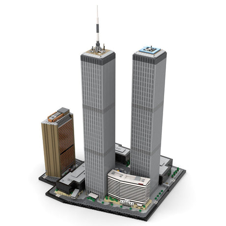 MOC - 177998 World Trade Center Complex im Maßstab 1:800 Klemmbausteine - LesDiyLesDiy