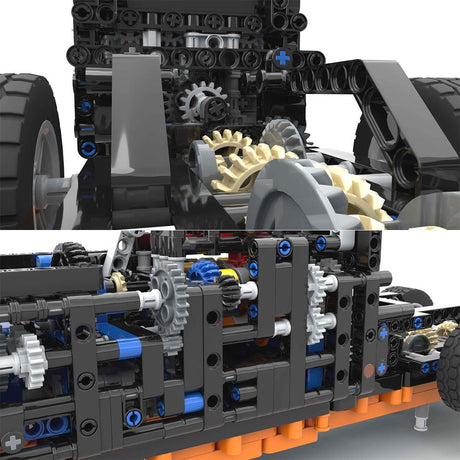 MOC - 179871 MACK T - 310 Achtzylindermotor 12 - Gang - Getriebe (dynamische Version)Klemmbausteine - LesDiyLesDiy