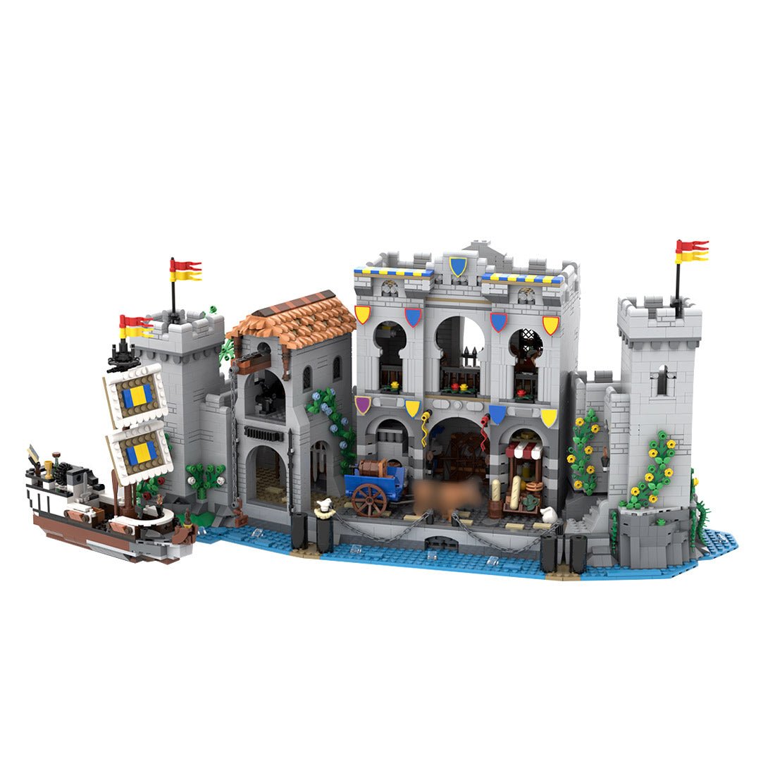 MOC - 180113 Fortified Port - 10305 Lion Knights' Castle Alternative Build Klemmbausteine - LesDiyLesDiy