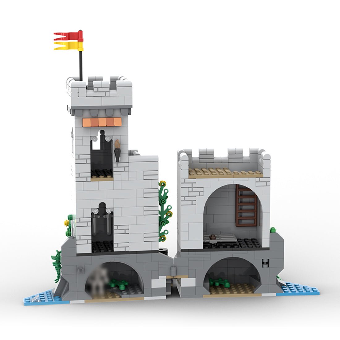 MOC - 180113 Fortified Port - 10305 Lion Knights' Castle Alternative Build Klemmbausteine - LesDiyLesDiy