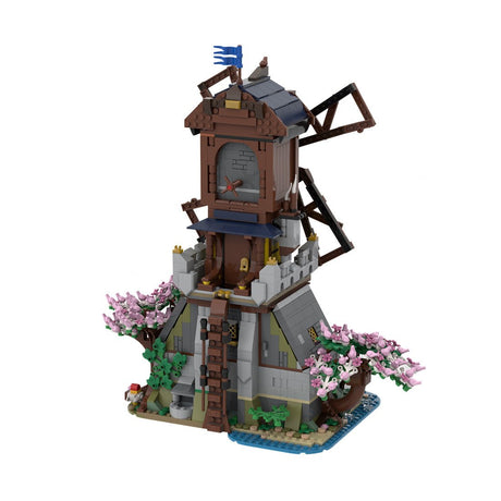 MOC - 182124 Medieval Forest Windmill Klemmbausteine - LesDiyLesDiy