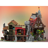 MOC - 182279 Medieval village(Tavern, smithy) Klemmbausteine - LesDiyLesDiy