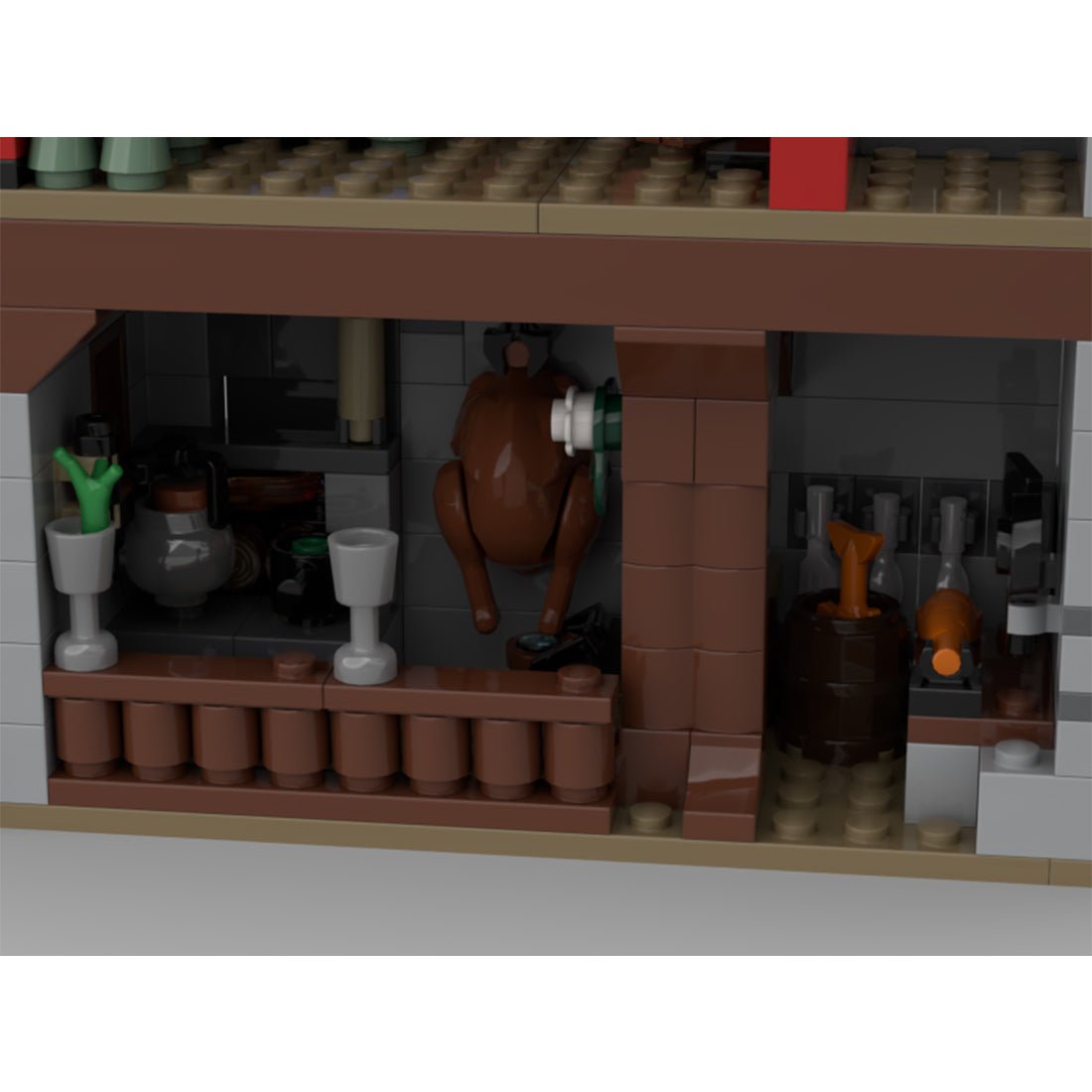 MOC - 182279 Medieval village(Tavern, smithy) Klemmbausteine - LesDiyLesDiy