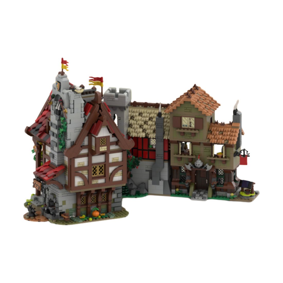 MOC - 182279 Medieval village(Tavern, smithy) Klemmbausteine - LesDiy - Klemmbausteine