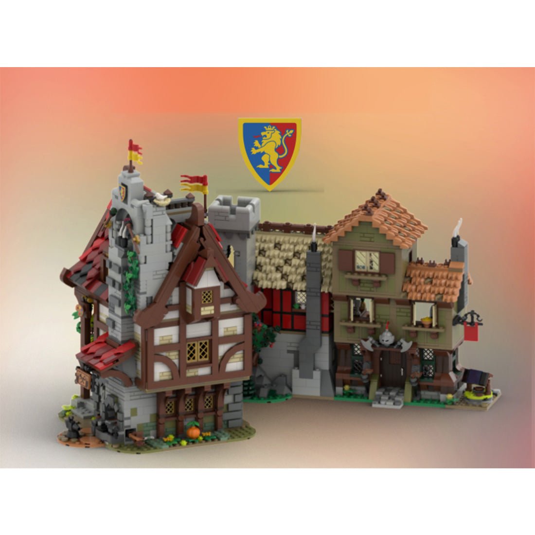 MOC - 182279 Medieval village(Tavern, smithy) Klemmbausteine - LesDiy - Klemmbausteine