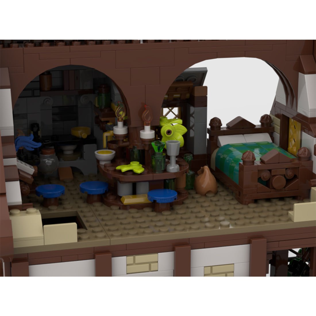 MOC - 182279 Medieval village(Tavern, smithy) Klemmbausteine - LesDiy - Klemmbausteine