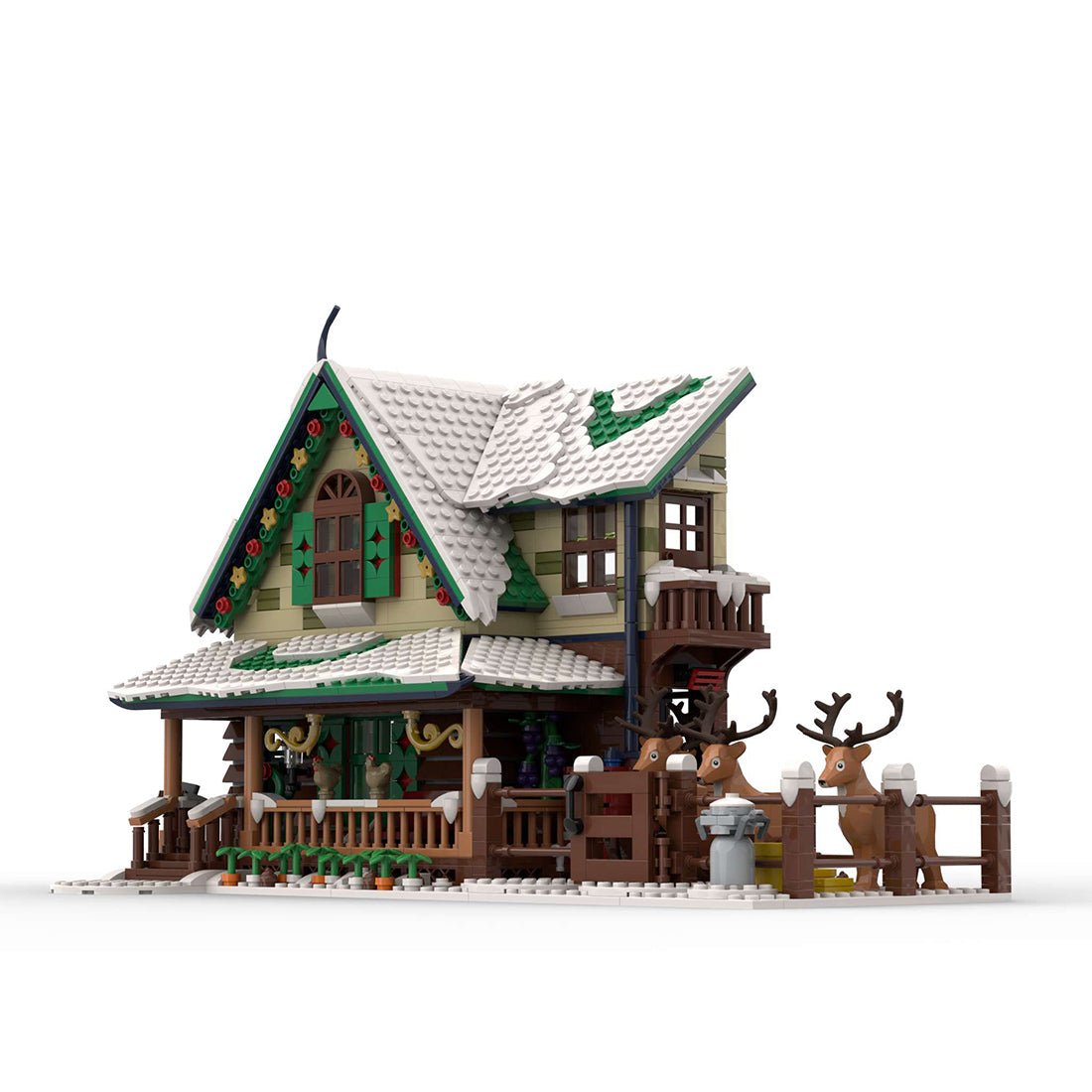 MOC - 183213 Winter Village Reindeer Ranch Klemmbausteine - LesDiyLesDiy