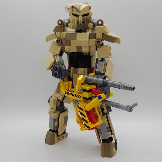 MOC - 183742 Fallout: Desert Camo T - 45 Power Armor Klemmbausteine - LesDiyLesDiy