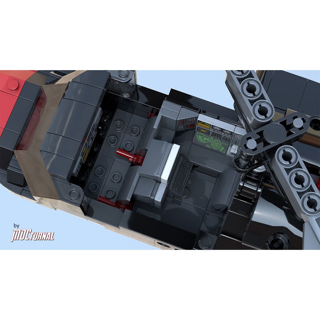 MOC - 184933 MOCturnal AIRWOLF series: REDWOLF Klemmbausteine - LesDiyLesDiy