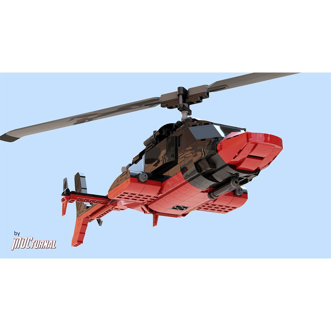 MOC - 184933 MOCturnal AIRWOLF series: REDWOLF Klemmbausteine - LesDiyLesDiy