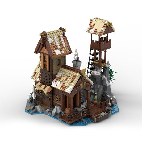 MOC - 185525 Viking Port House Klemmbausteine - LesDiyLesDiy