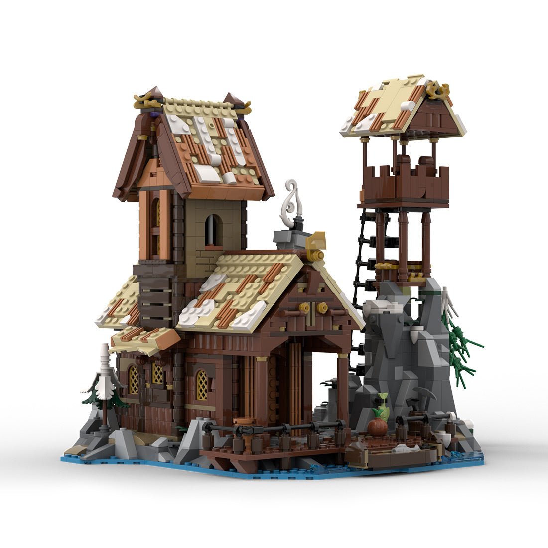 MOC - 185525 Viking Port House Klemmbausteine - LesDiyLesDiy