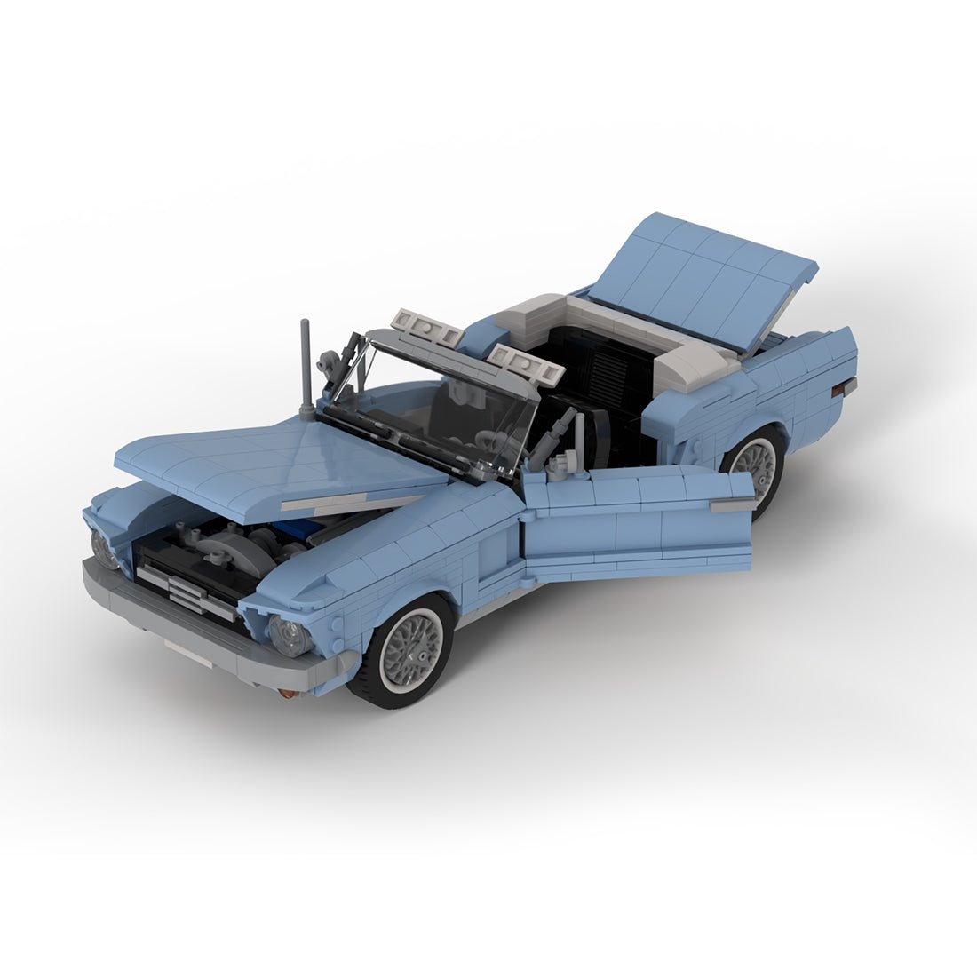 MOC - 186517 1:18 Ford Mustang Convertible Klemmbausteine - LesDiy - Klemmbausteine