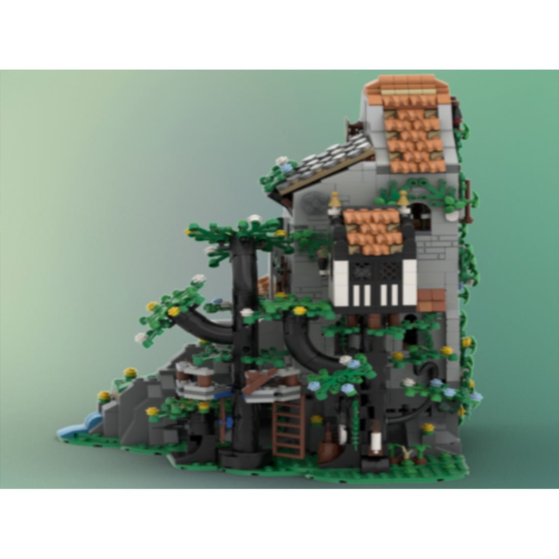 MOC - 189040 Forest Castle Klemmbausteine - LesDiyLesDiy