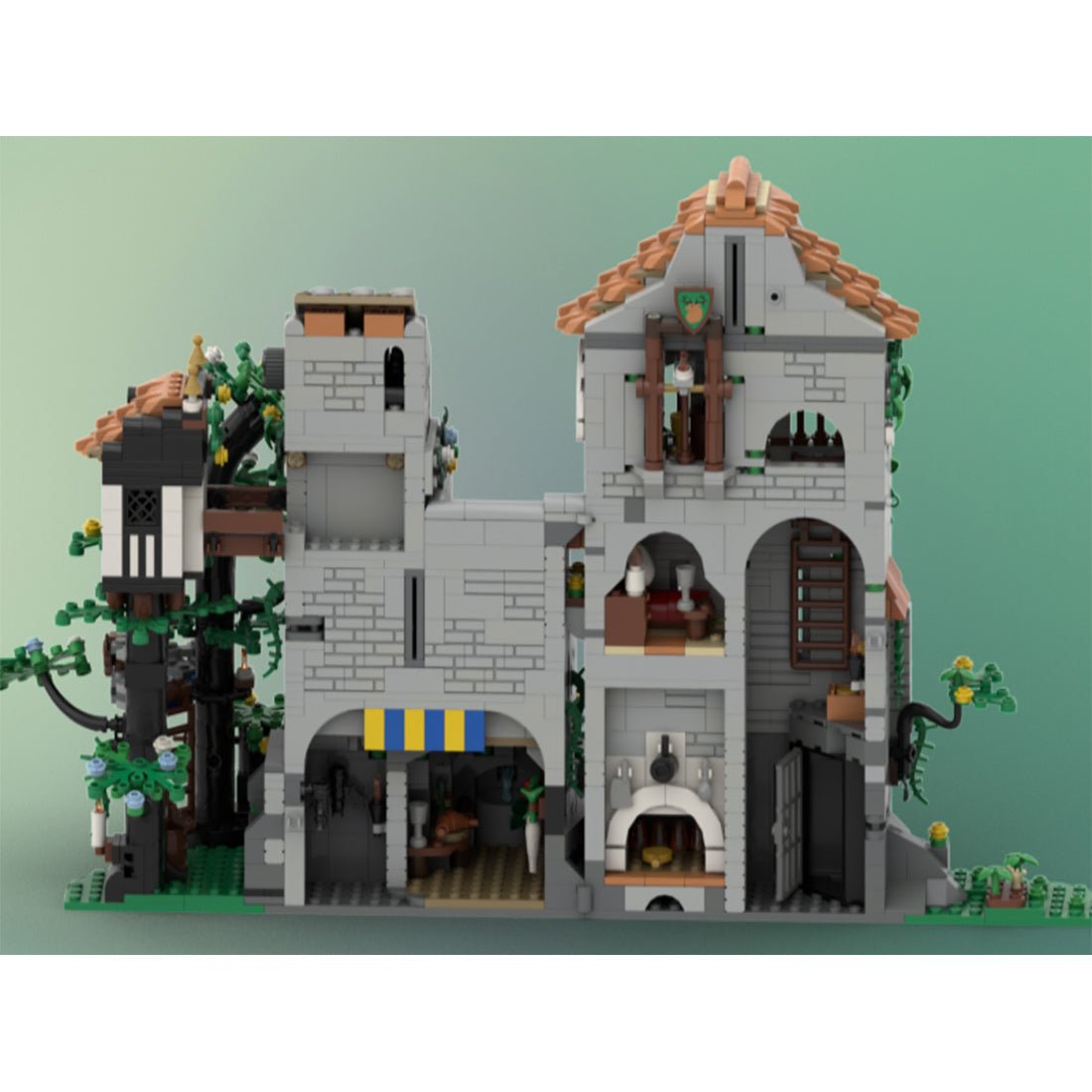 MOC - 189040 Forest Castle Klemmbausteine - LesDiyLesDiy