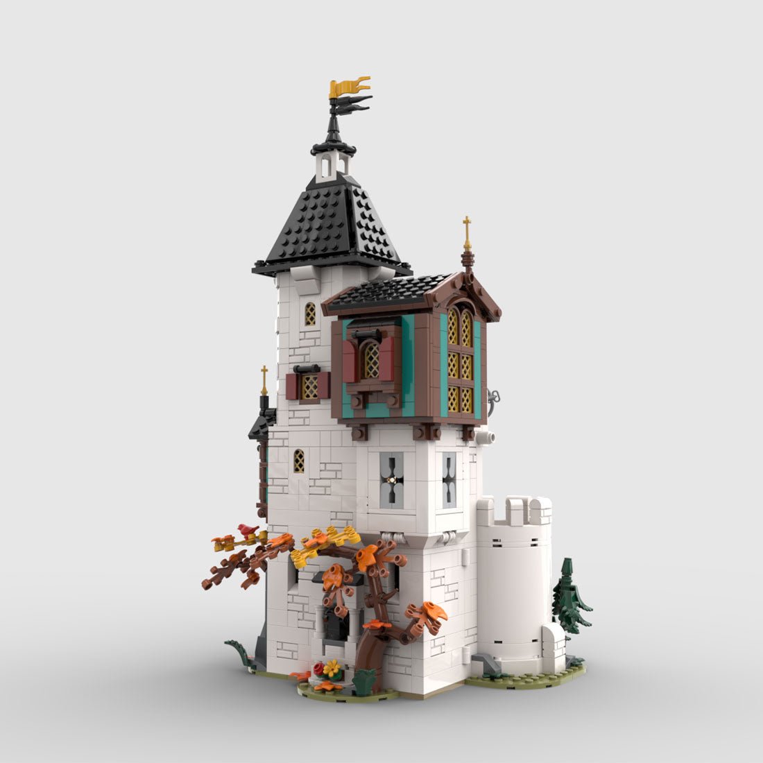 MOC - 189672 White tower Klemmbausteine - LesDiyLesDiy