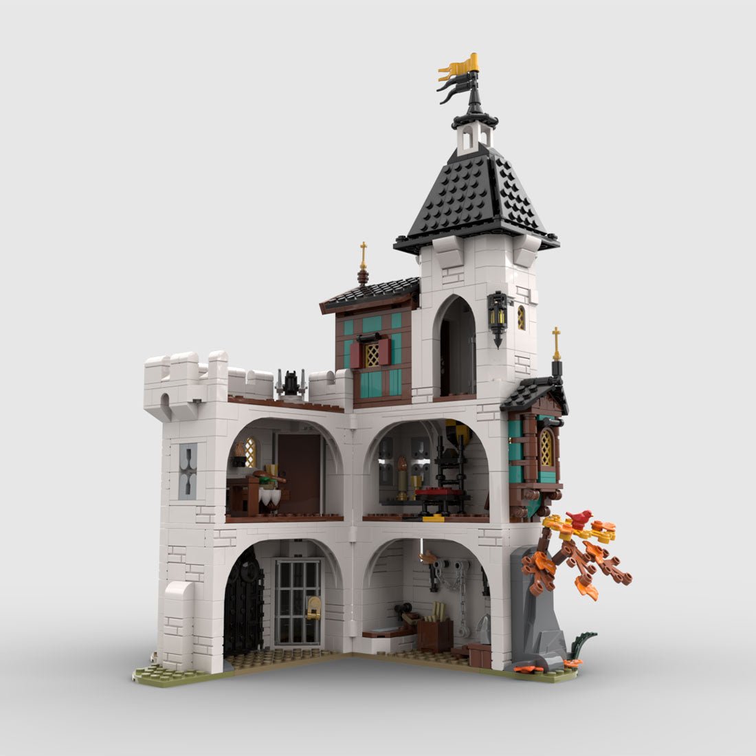 MOC - 189672 White tower Klemmbausteine - LesDiyLesDiy