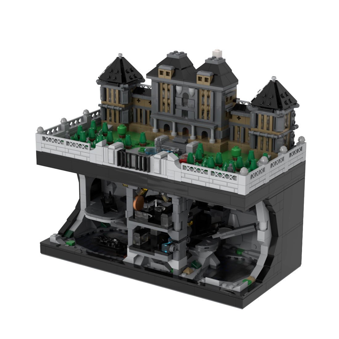 MOC - 190650 Batcave with Wayne Manor Klemmbausteine - LesDiy - Klemmbausteine