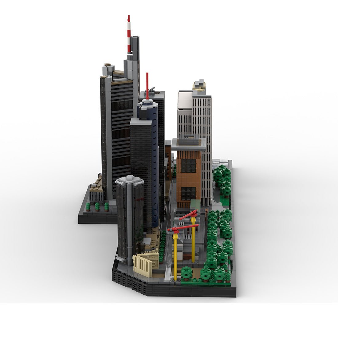 MOC - 194842 Frankfurt Neue Mainzer Straße skyscrapers part 1 and part 2 Klemmbausteine - LesDiyLesDiy