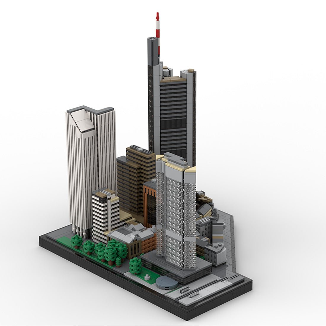 MOC - 194842 Frankfurt Neue Mainzer Straße skyscrapers part 2 Klemmbausteine - LesDiyLesDiy