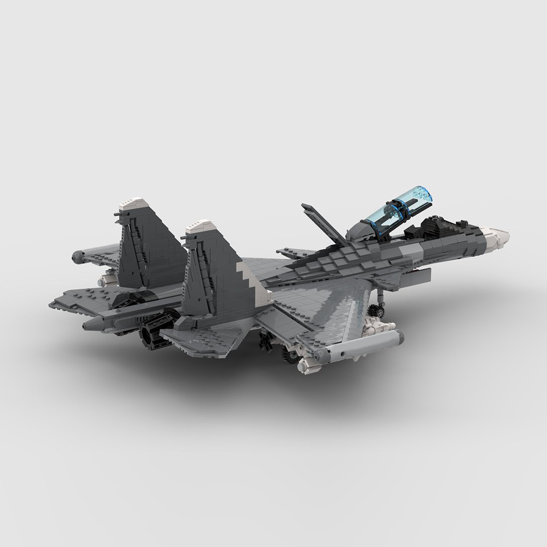 MOC - 196503 1Su - 30 blue 43 Klemmbausteine - LesDiyLesDiy