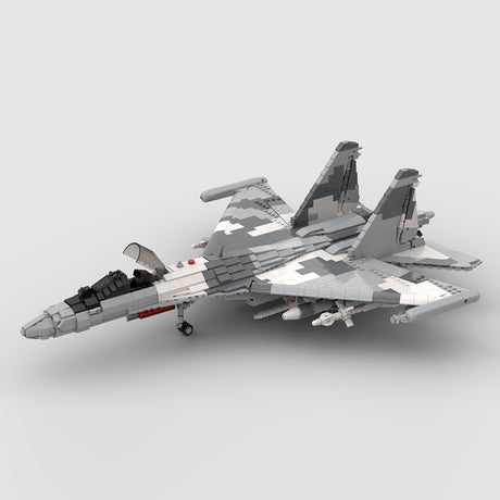 MOC - 196507 Su - 35 blue 902 Klemmbausteine - LesDiyLesDiy