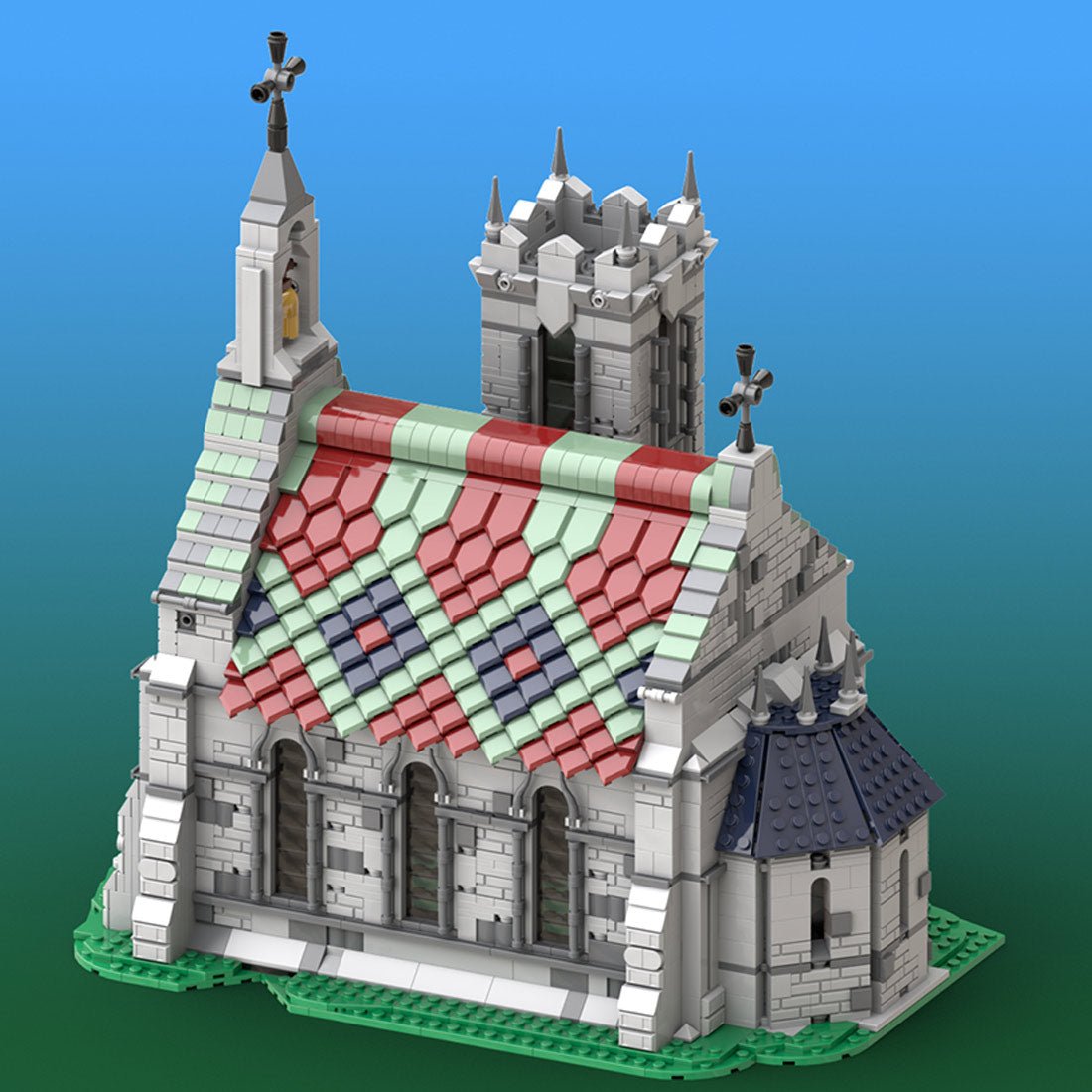 MOC - 198172 The Old Church Klemmbausteine - LesDiyLesDiy