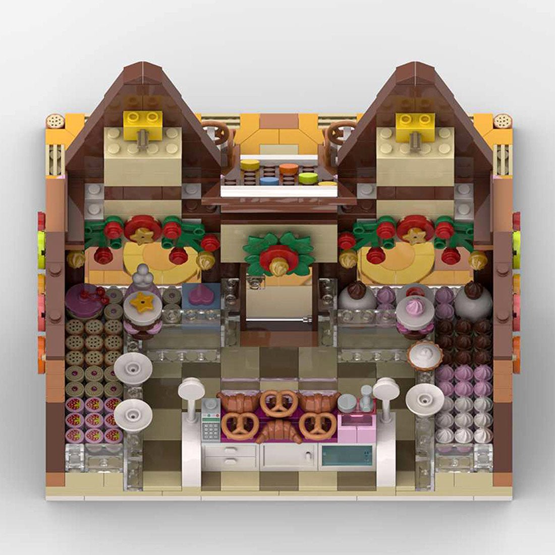 MOC - 199764 Winter village pastry shop Klemmbausteine - LesDiyLesDiy