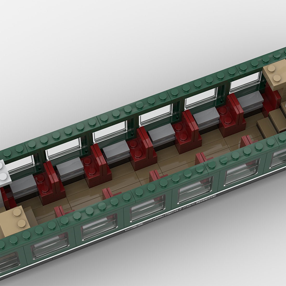 MOC - 201479 Double Decker Train DGBge of the Deutsche Reichsbahn Klemmbausteine - LesDiy - Klemmbausteine