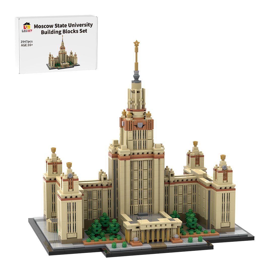 MOC - 203389 Moscow State University 1:800 Scale (M. V. Lomonosov University) Klemmbausteine - LesDiy - Klemmbausteine