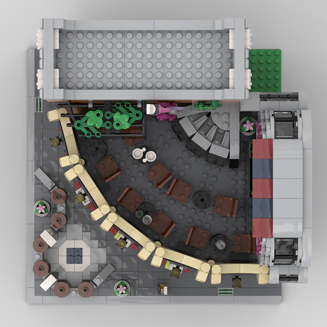 MOC - 203717 Round Corner Tec - Store Klemmbausteine - LesDiyLesDiy