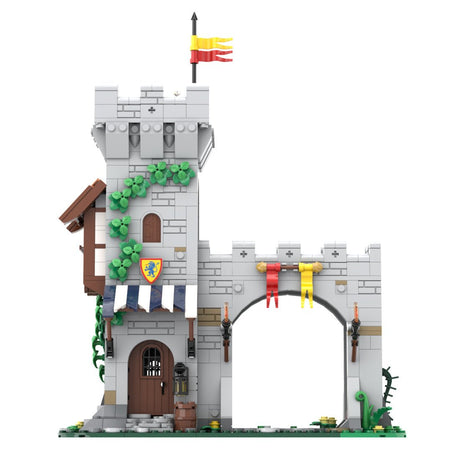 MOC - 204044 Lion Knight's Modular Town Gate Klemmbausteine - LesDiyLesDiy