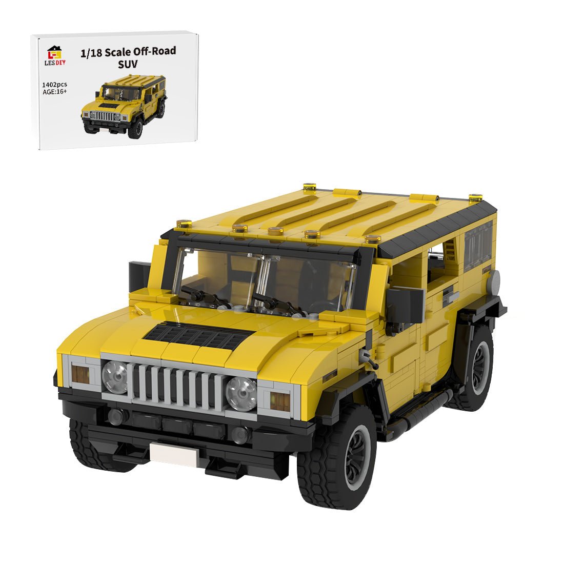 MOC - 204968 1:18 Hummer H2 Klemmbausteine - LesDiy - Klemmbausteine