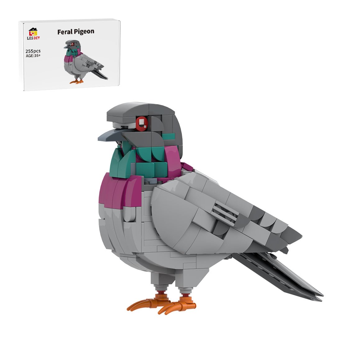 MOC - 208738 Feral Pigeon Klemmbausteine - LesDiy - Klemmbausteine