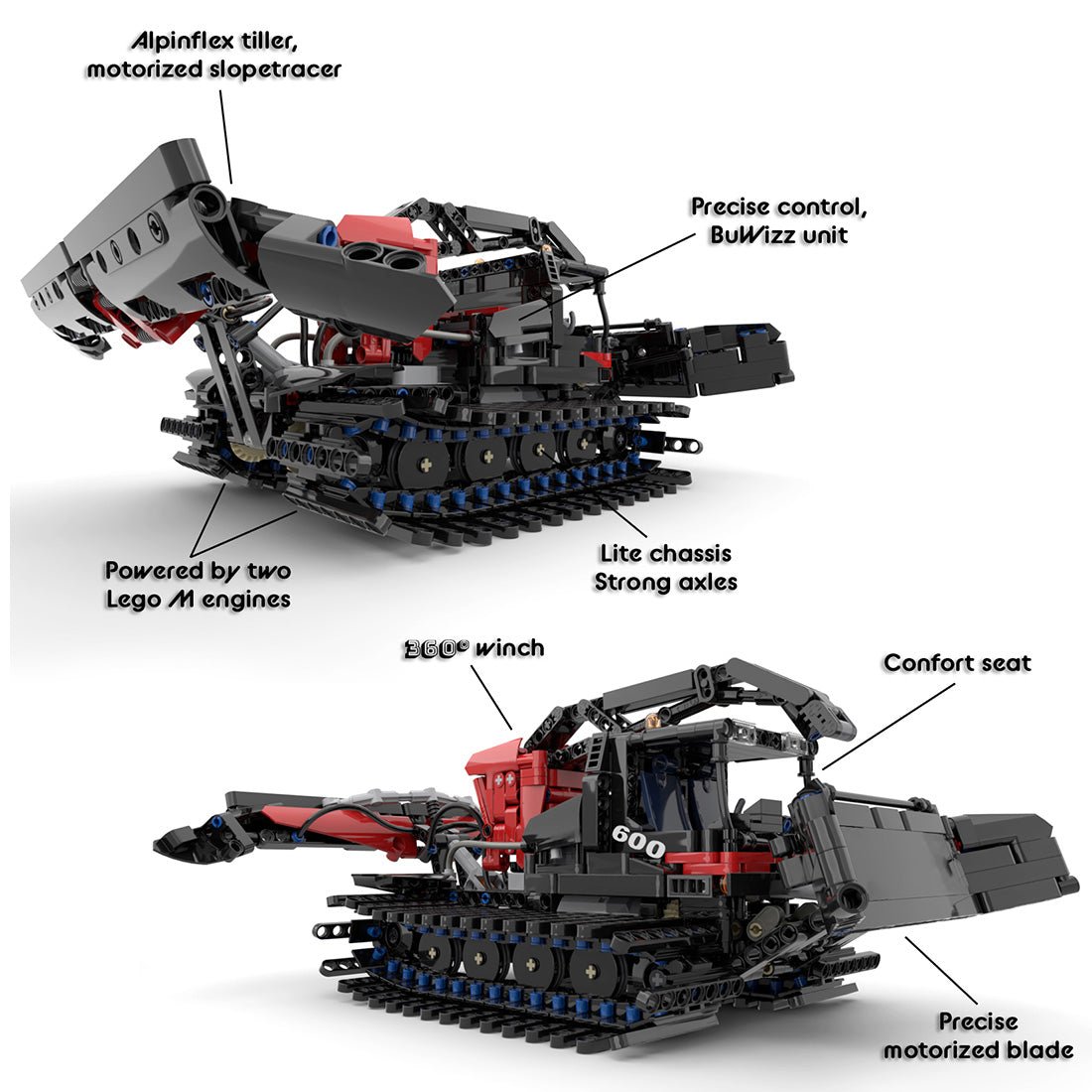 MOC - 30686 Pistenraupen - Reinigungsmaschine Klemmbausteine - LesDiyLesDiy