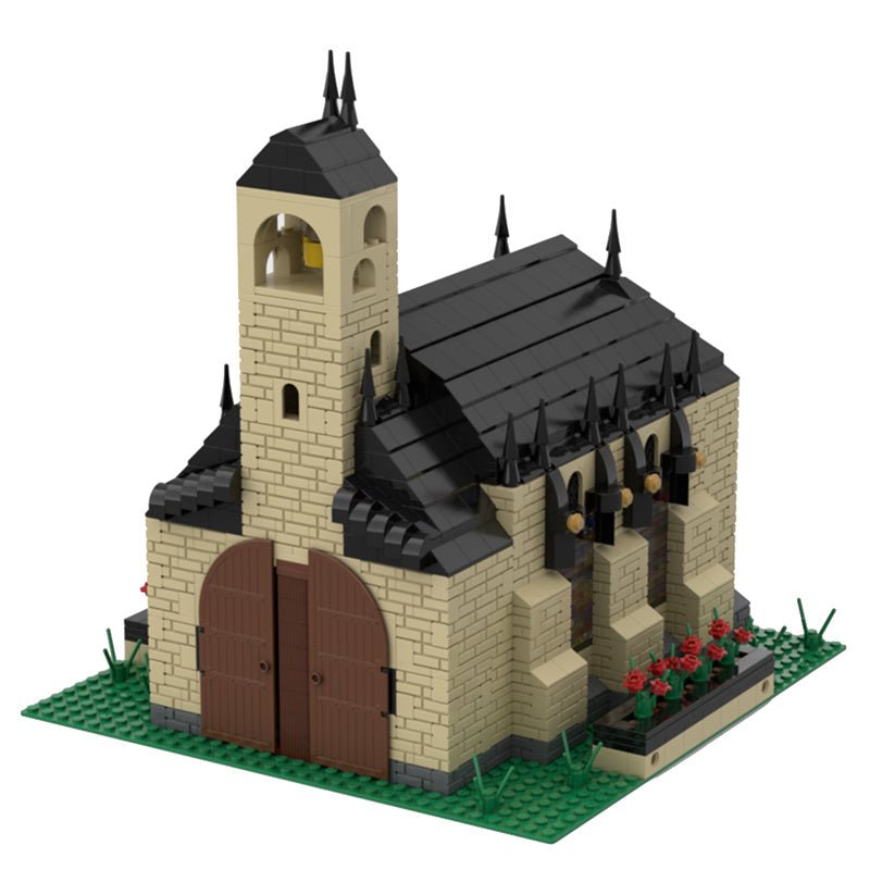 MOC - 36498 Modular Church With Cemetery Klemmbausteine - LesDiyLesDiy