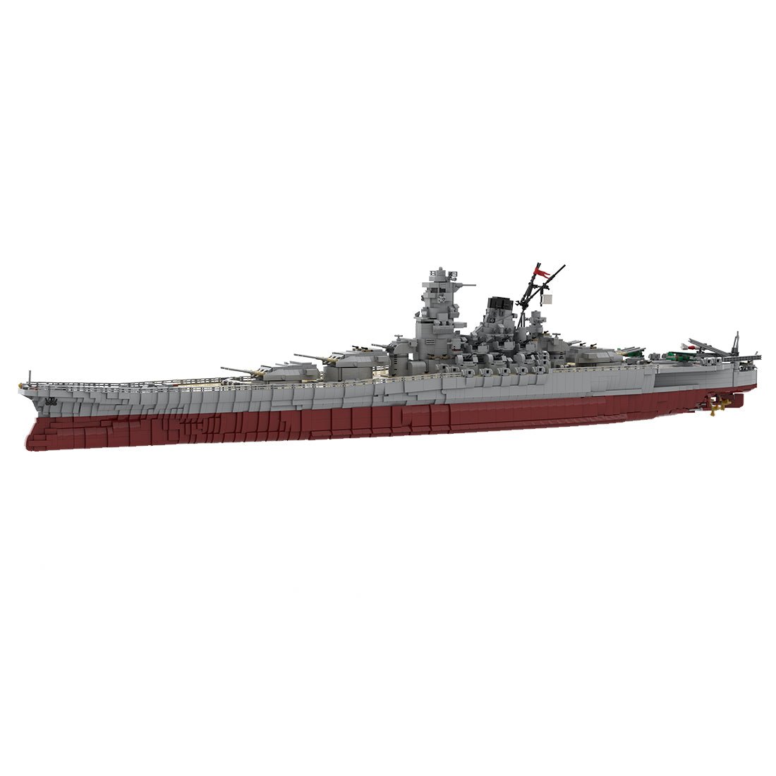 MOC - 37260 IJN Yamato 1:200 klemmbausteine - LesDiyLesDiy