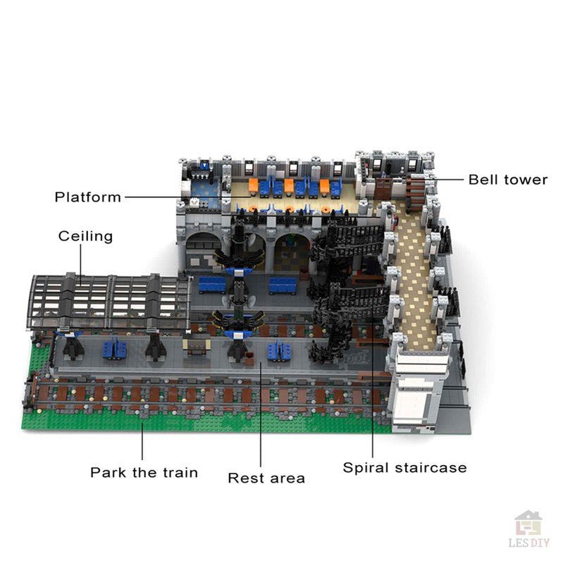 MOC - 37719 Modular Bahnhof - LesDiyLesDiy