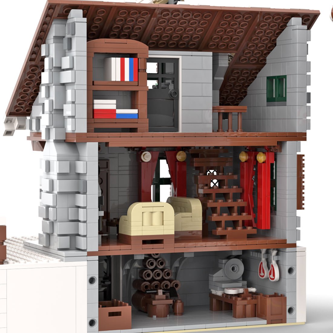 MOC - 38793 Winter Chalet Klemmbausteine - LesDiyLesDiy