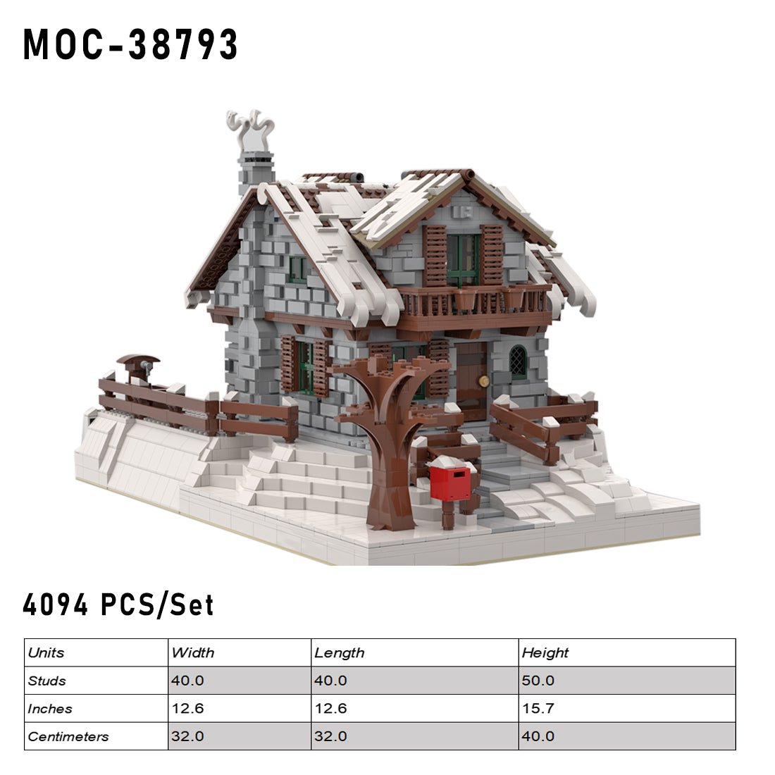 MOC - 38793 Winter Chalet Klemmbausteine - LesDiy - Klemmbausteine