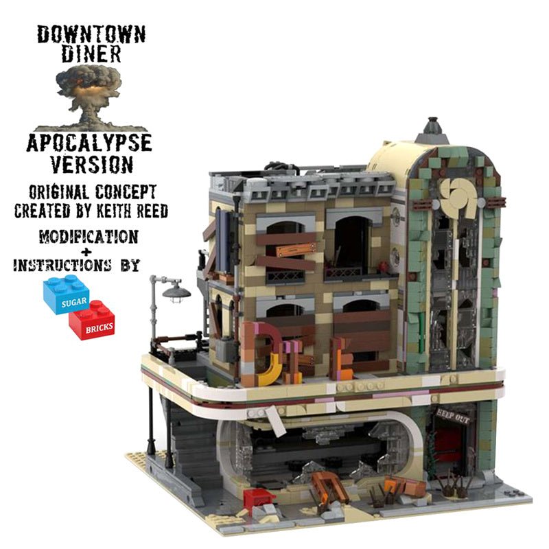 MOC - 40173 Downtown Diner - Apokalypse Version - LesDiy - Klemmbausteine