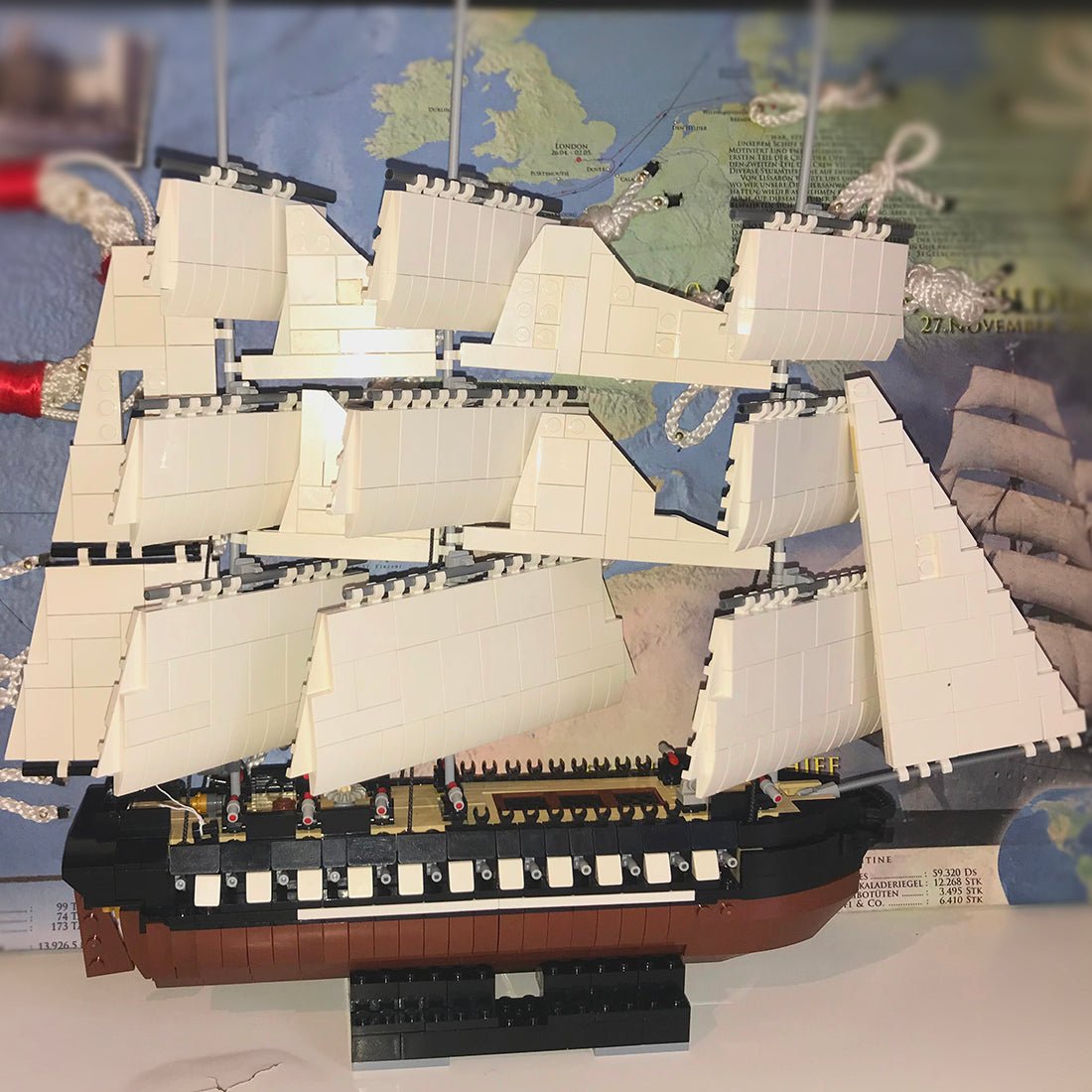 MOC - 40456 1/200 USS Constitution Ship Klemmbausteine - LesDiyLesDiy