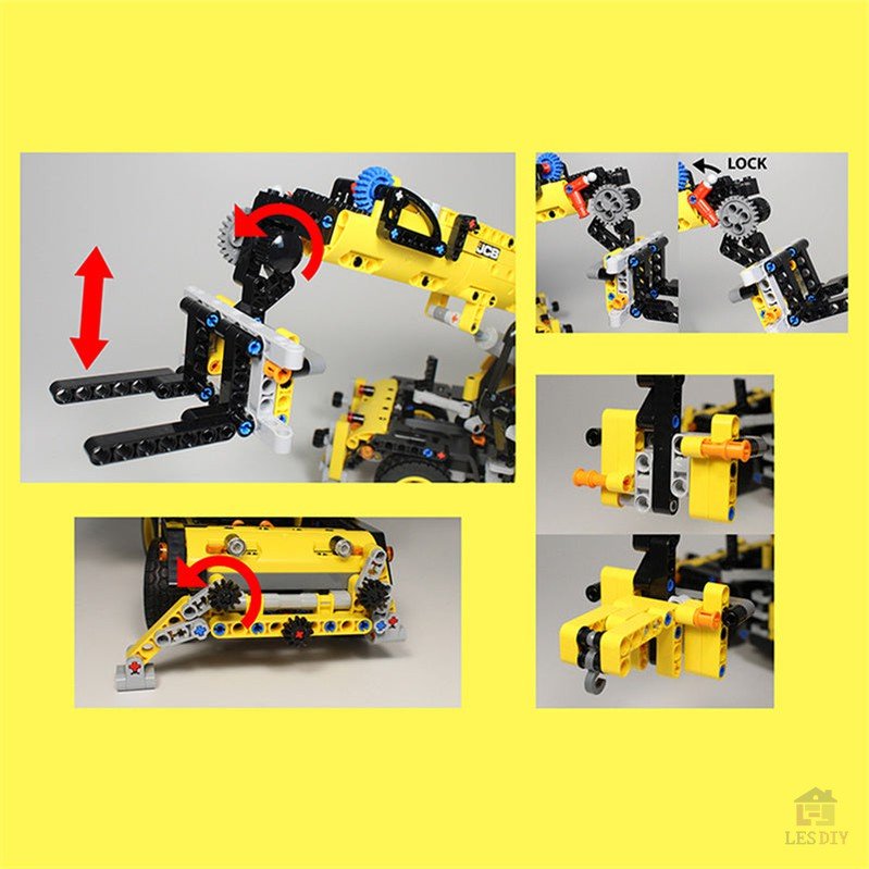 MOC - 43871 Technik JCB Roto Telehandler - LesDiyLesDiy