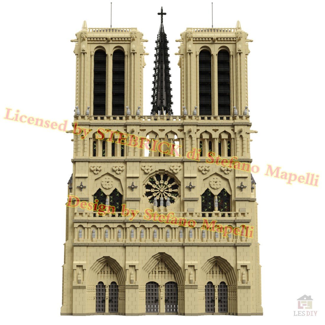 MOC - 43974 Notre Dame de Paris Klemmbausteine - LesDiyLesDiy