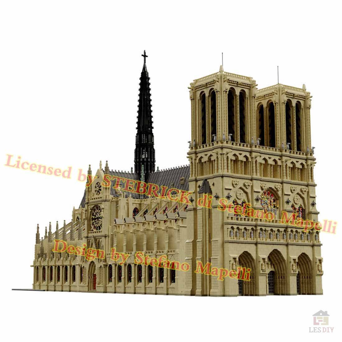 MOC - 43974 Notre Dame de Paris Klemmbausteine - LesDiyLesDiy